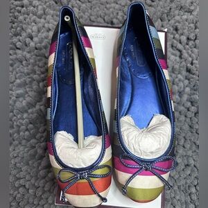 Coach Legacy Striped Women's Ballet Flats